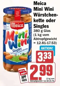 HIT Meica Mini Wini Würstchenkette oder Singles Angebot