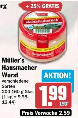 HIT Müller's Hausmacher Wurst Angebot