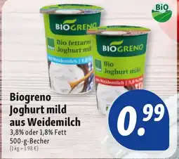 Nah & Frisch Biogreno Joghurt mild aus Weidemilch Angebot