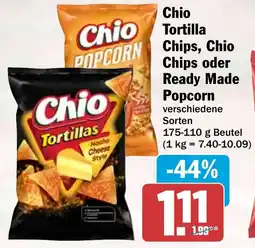HIT Chio Tortilla Chips, Chio Chips oder Ready Made Popcorn Angebot