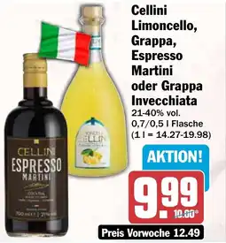 HIT Cellini Limoncello, Grappa, Espresso Martini oder Grappa Invecchiata Angebot