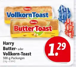 Nah & Frisch Harry Butter- oder Vollkorn-Toast Angebot