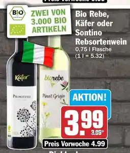 HIT Bio Rebe, Käfer oder Sontino Rebsortenwein Angebot