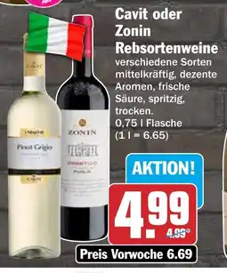 HIT Cavit oder Zonin Rebsortenweine Angebot