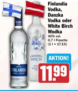 HIT Finlandia Vodka, Danzka Vodka oder White Birch Wodka Angebot