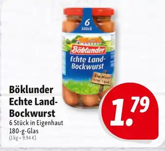 Nah & Frisch Böklunder Echte Land- Bockwurst Angebot