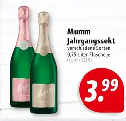 Nah & Frisch Mumm Jahrgangssekt Angebot