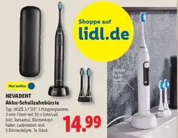 Lidl NEVADENT Akku-Schallzahnbürste Typ,,NSZB 3.7 D5". Angebot