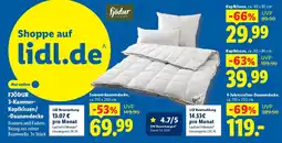Lidl FJÖDUR 3-Kammer- Kopfkissen/ -Daunendecke 135*200 cm Angebot