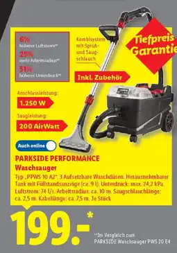 Lidl PARKSIDE PERFORMANCE Waschsauger Typ „PPWS 10 A2". Angebot