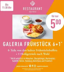 Galeria Markthalle Galeria frühstück 6+1 Angebot