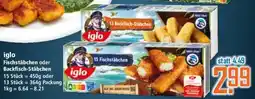 Klaas und Kock iglo Fischstäbchen oder Backfisch-Stäbchen Angebot