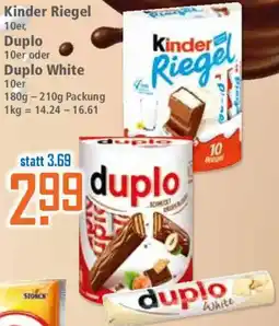 Klaas und Kock Kinder Riegel, Duplo oder Duplo White Angebot