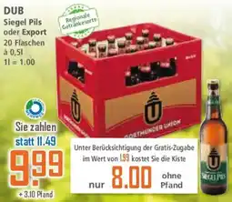Klaas und Kock DUB Siegel Pils oder Export Angebot