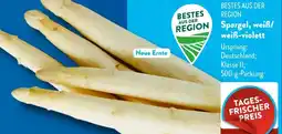 Aldi Süd Spargel, weiß/ weiß-violett Angebot