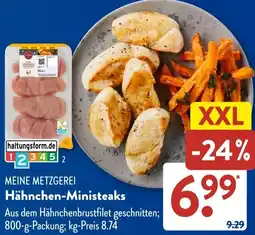 Aldi Süd MEINE METZGEREI Hähnchen-Ministeaks Angebot