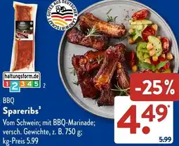 Aldi Süd BBQ Spareribs Angebot