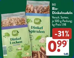 Aldi Süd Bio Dinkelnudeln Angebot