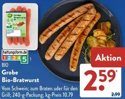 Aldi Süd Grobe Bio-Bratwurst Angebot
