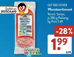 Aldi Süd GUT DREI EICHEN Wurstsortiment Angebot