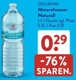 Aldi Süd QUELLBRUNN Mineralwasser Naturell Angebot