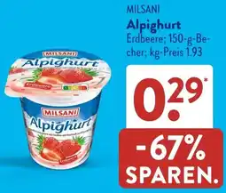 Aldi Süd MILSANI Alpighurt Angebot