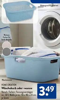 Aldi Süd HOME CREATION Wäschekorb oder -wanne Angebot