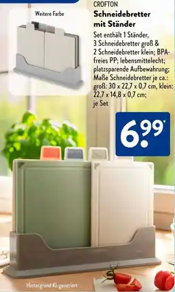 Aldi Süd CROFTON Schneidebretter mit Ständer Angebot