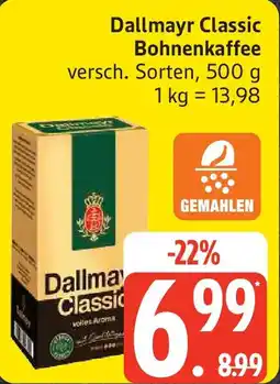 Edeka Dallmayr Classic Bohnenkaffee Angebot