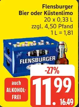 Edeka Flensburger Bier oder Küstenlimo Angebot