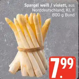 Edeka Spargel weiß / violett Angebot
