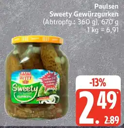 Edeka Paulsen Sweety Gewürzgurken Angebot