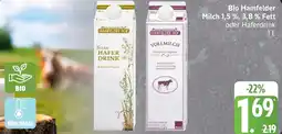 Edeka Bio Hamfelder Milch 1,5 %, 3,8% Fett Angebot