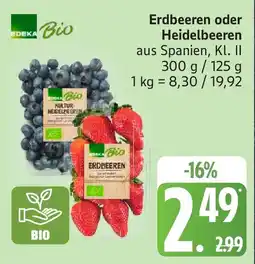 Edeka Erdbeeren oder Heidelbeeren Angebot