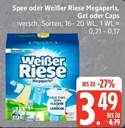 Edeka Spee oder Weißer Riese Megaperls, Gel oder Caps Angebot