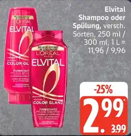 Edeka Elvital Shampoo oder Spülung Angebot