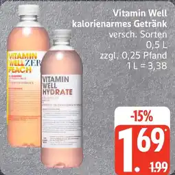 Edeka Vitamin Well kalorienarmes Getränk Angebot