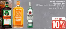 Edeka Bacardi, Jägermeister Kräuterlikör, Rum Angebot