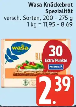 Edeka Wasa Knäckebrot Spezialität Angebot