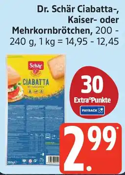 Edeka Dr. Schär Ciabatta, Kaiser oder Mehrkornbrötchen Angebot