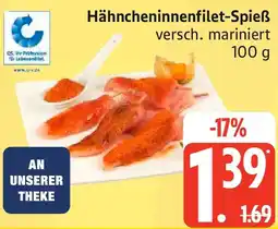 Edeka Hähncheninnenfilet-Spieẞ Angebot