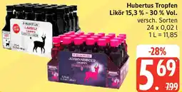 Edeka Hubertus Tropfen Likör 15,3 % - 30% Vol. Angebot