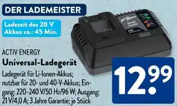 Aldi Süd Activ energy universal-ladegerät Angebot
