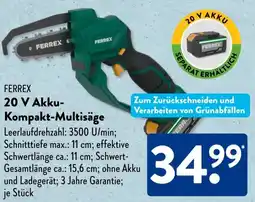 Aldi Süd FERREX 20 V Akku Kompakt-Multisäge Angebot