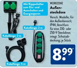 Aldi Süd WORKZONE Außensteckdose Angebot