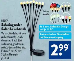 Aldi Süd BELAVI Schwingender Solar-Leuchtstab Angebot