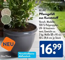Aldi Süd BELAVI Pflanzgefäß aus Kunststoff Angebot