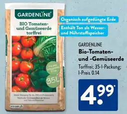 Aldi Süd Gardenline bio-tomaten und gemüseerde Angebot