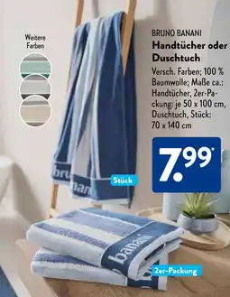 Aldi Süd BRUNO BANANI Handtücher oder Duschtuch Angebot