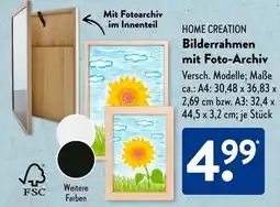 Aldi Süd HOME CREATION Bilderrahmen mit Foto-Archiv Angebot